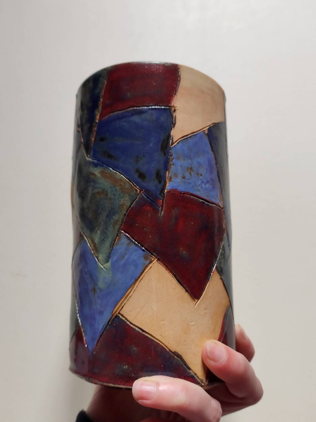 Vase céramique "Arlequin" artisanale