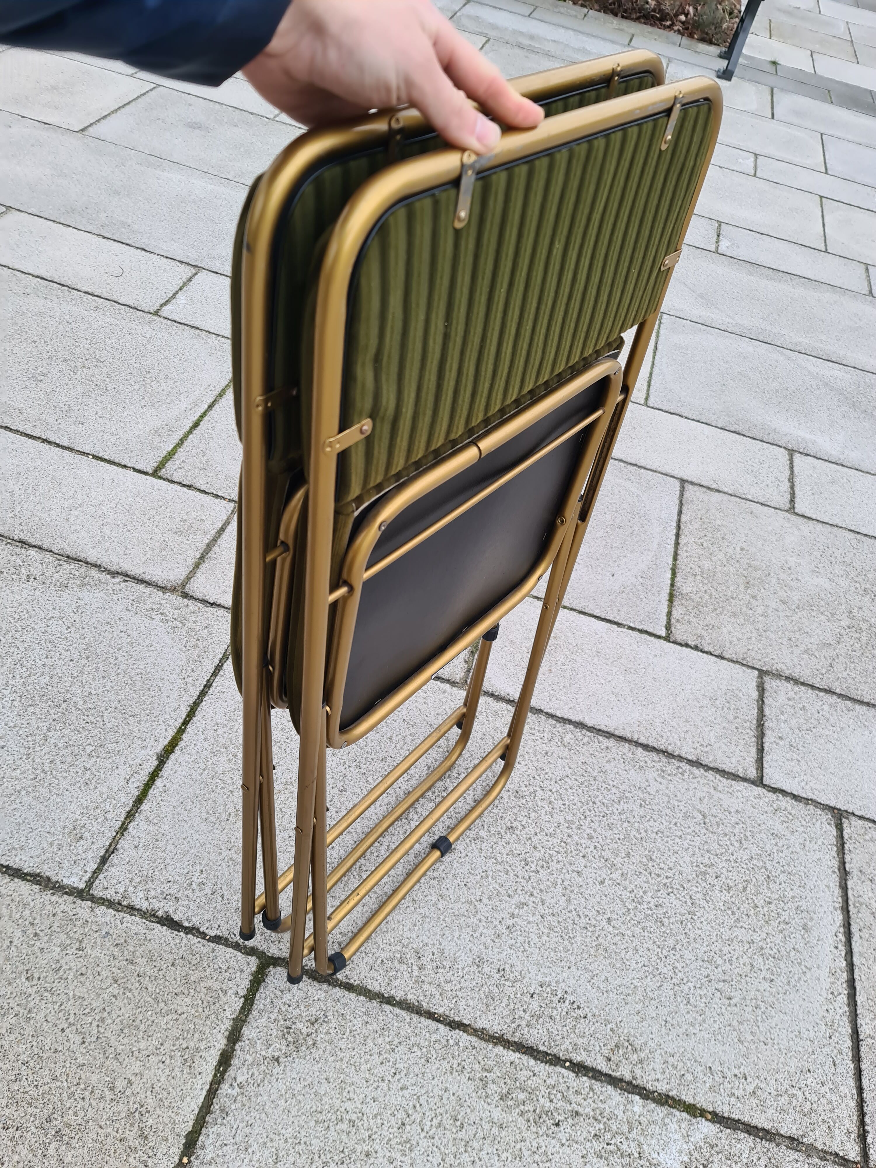 Pair of vintage folding chair Lafuma