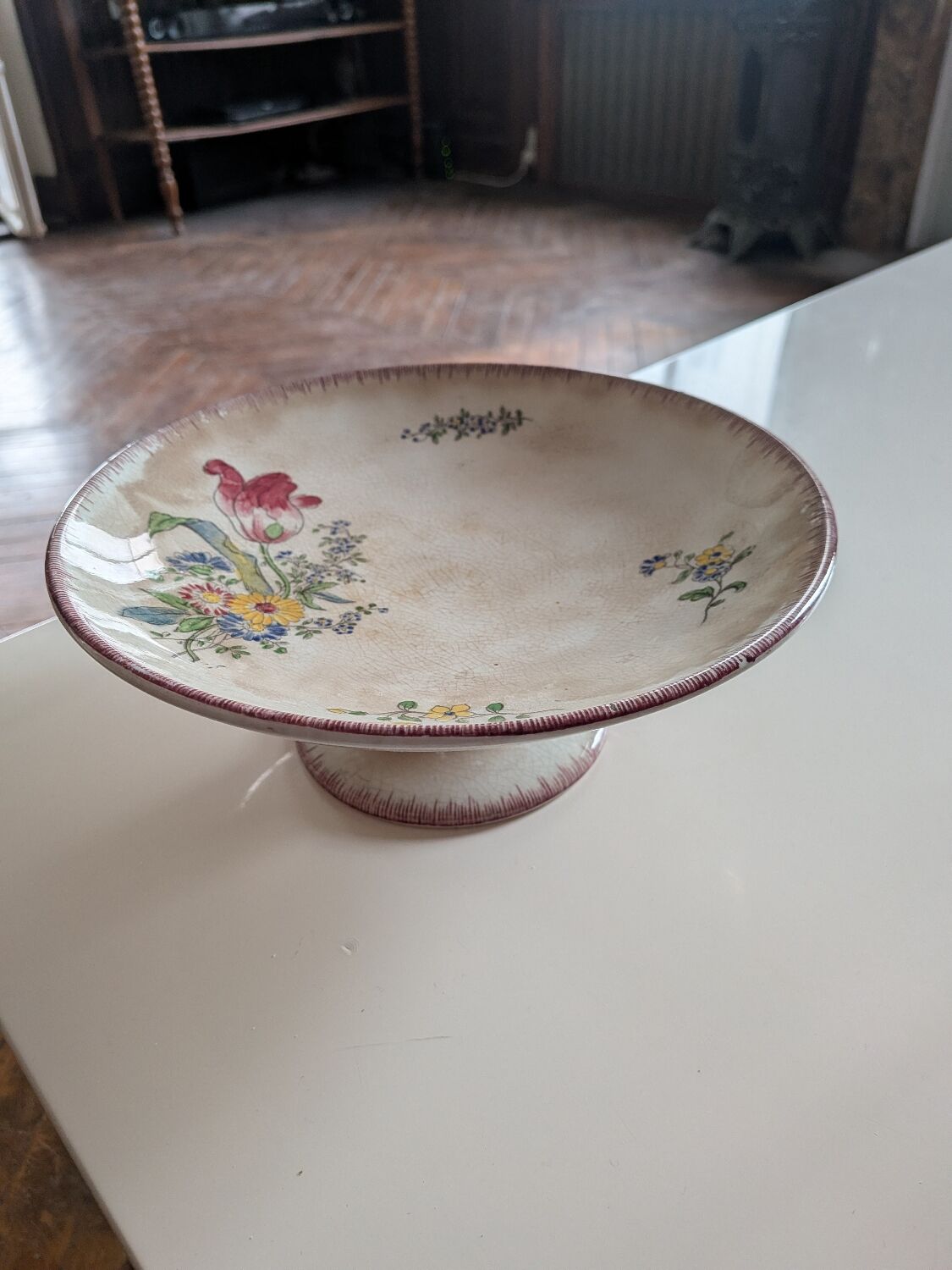 Strasbourg patterned ironstone compote