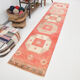 2x12 pale red turkish runner rug, 75x385cm