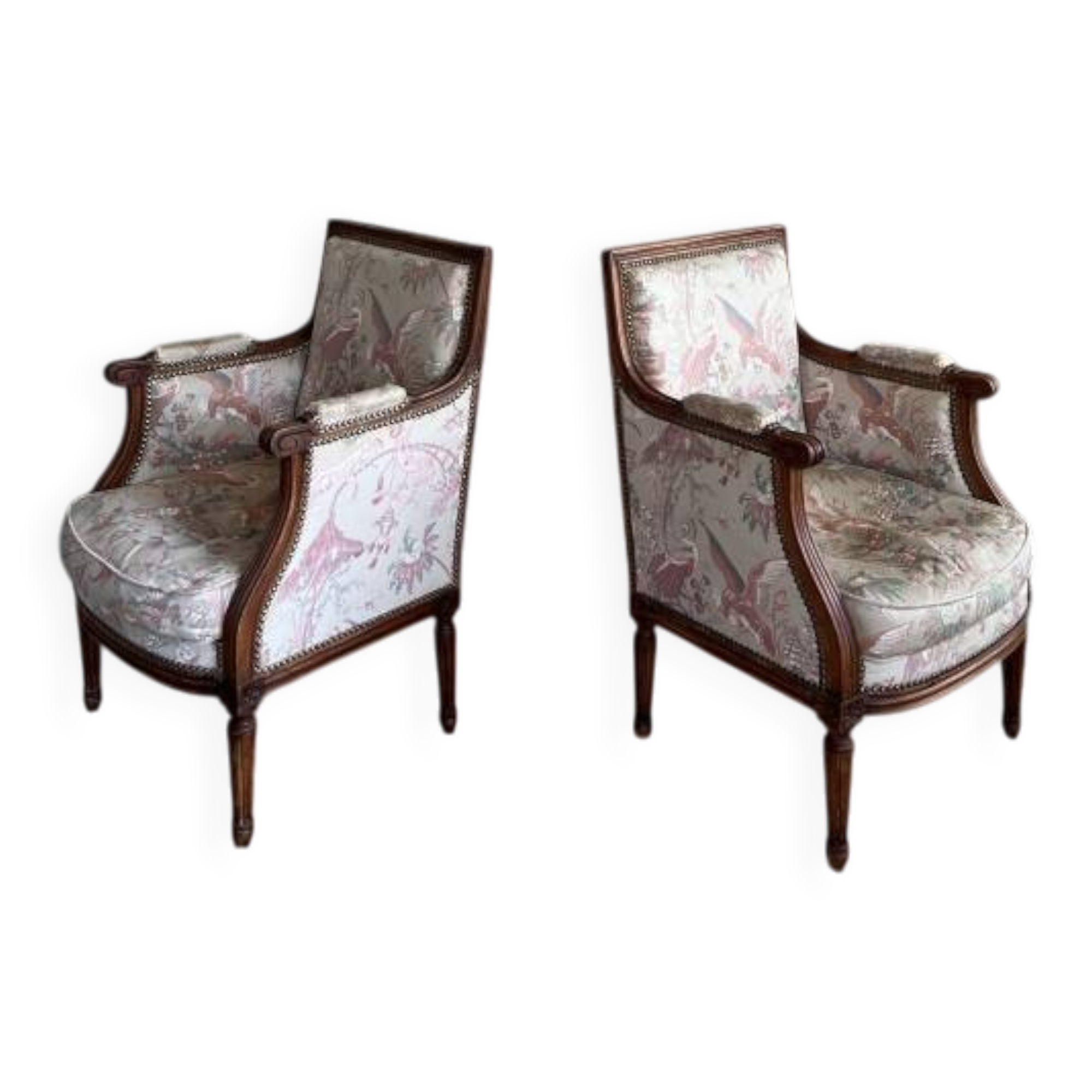 Antique bergère armchairs