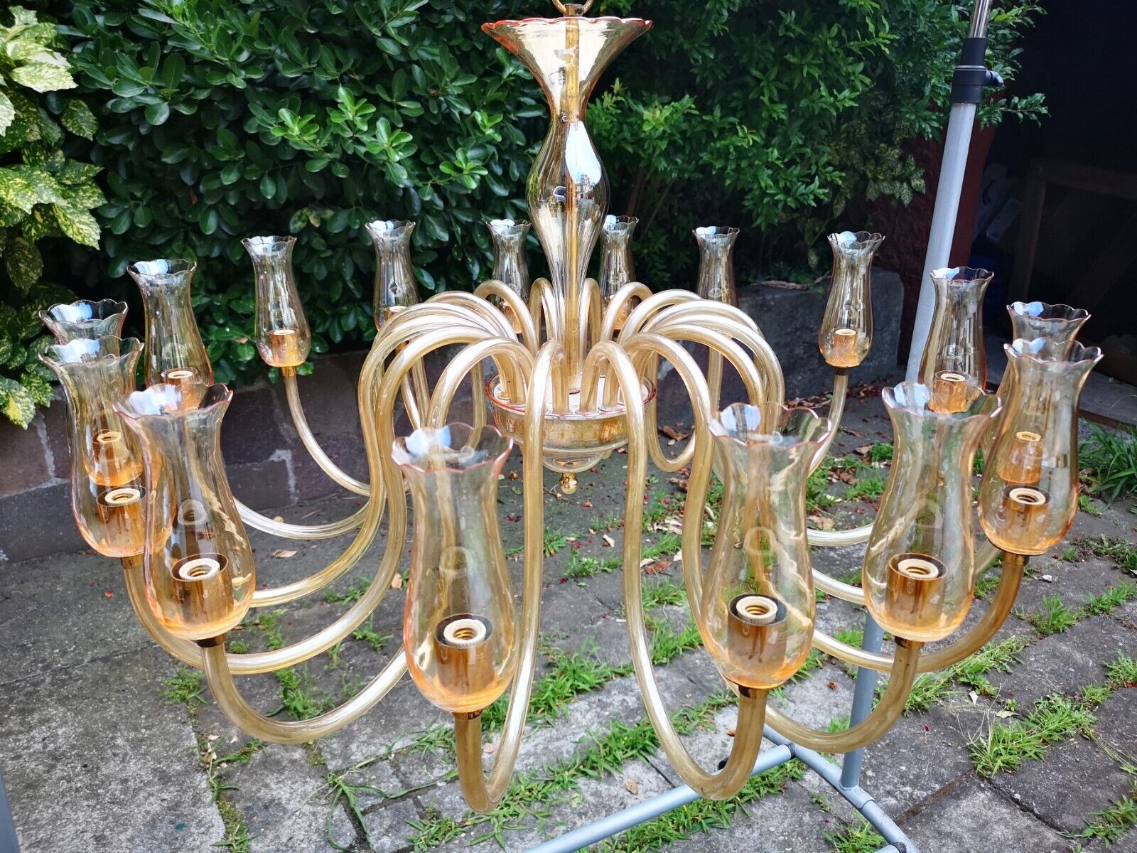 De majo murano sixteen arm chandelier 1950/60