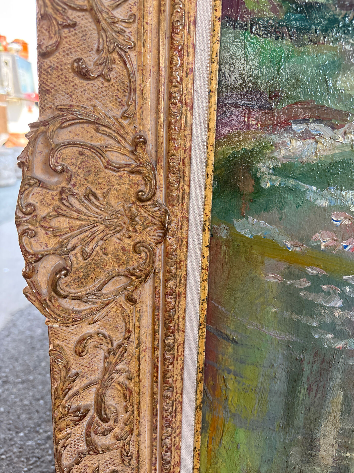 Large oil on canvas signed Reine Cimière - Salon de Paris 1964