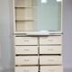 Metal cabinet, cupboard, medical cabinet, Baisch, 1960s vintage, drawers