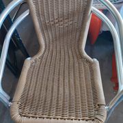 Chaises scoubidou et aluminium