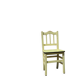 Formica and yellow wood chair