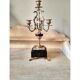 Old candelabra 4 burners in bronze brass and marble, French torches Napoleon III