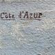 Tableau HSP "Bord de mer Côte d'Azur" Marine signée vers 1950