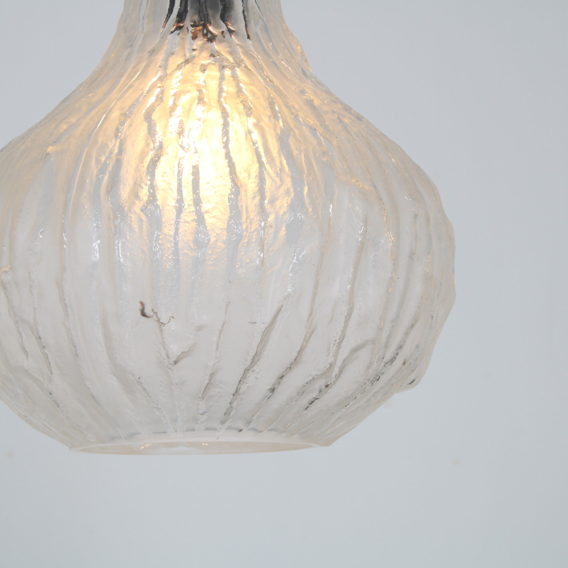 1960s Frosted glass hanging lamp from Austria