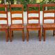 4 solid wood dining chairs in modern country style