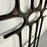 XXL wall sculpture in cast aluminium, 1970s Brutalist design.