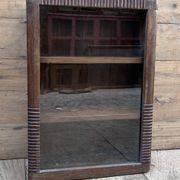 Art Deco wall display cabinet in Burmese teak