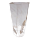 Transparent and Gold Hexagonal Murano Glass Vase by Cenedese