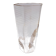 Transparent and Gold Hexagonal Murano Glass Vase by Cenedese