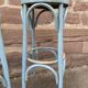 2 stools of bar wood curved imitation leather