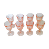 8 glasses on port standing