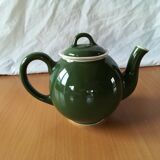 Théière de bistrot en céramique verte et son infuseur