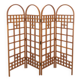 Teak houten kamerscherm roomdivider