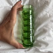 Lot of 6 vintage green glass egg cups from the 1970s.