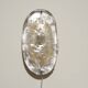 Oval wall light in glass, brass and aluminum No.11