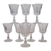 Set 8 grands verres vin cristal Baccarat Lauzun
