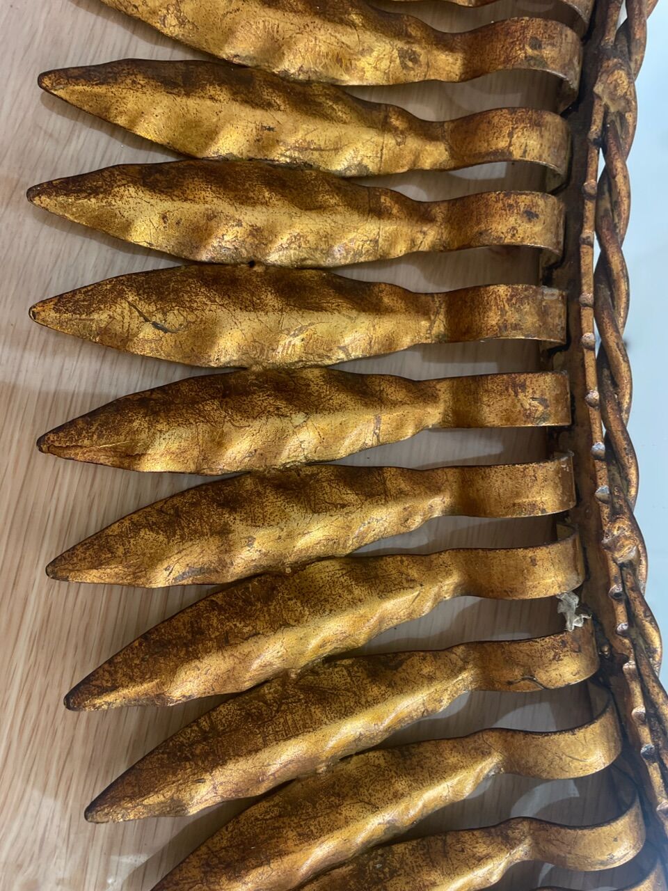 Mirror Sun wrought iron of the 50s Italian