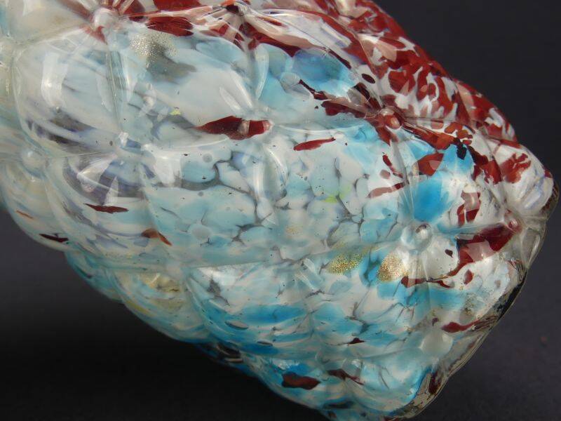 Clichy, Legras, glass vase with tufted decoration