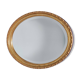 Miroir mural ovale biseauté vintage avec cadre doré vieilli
