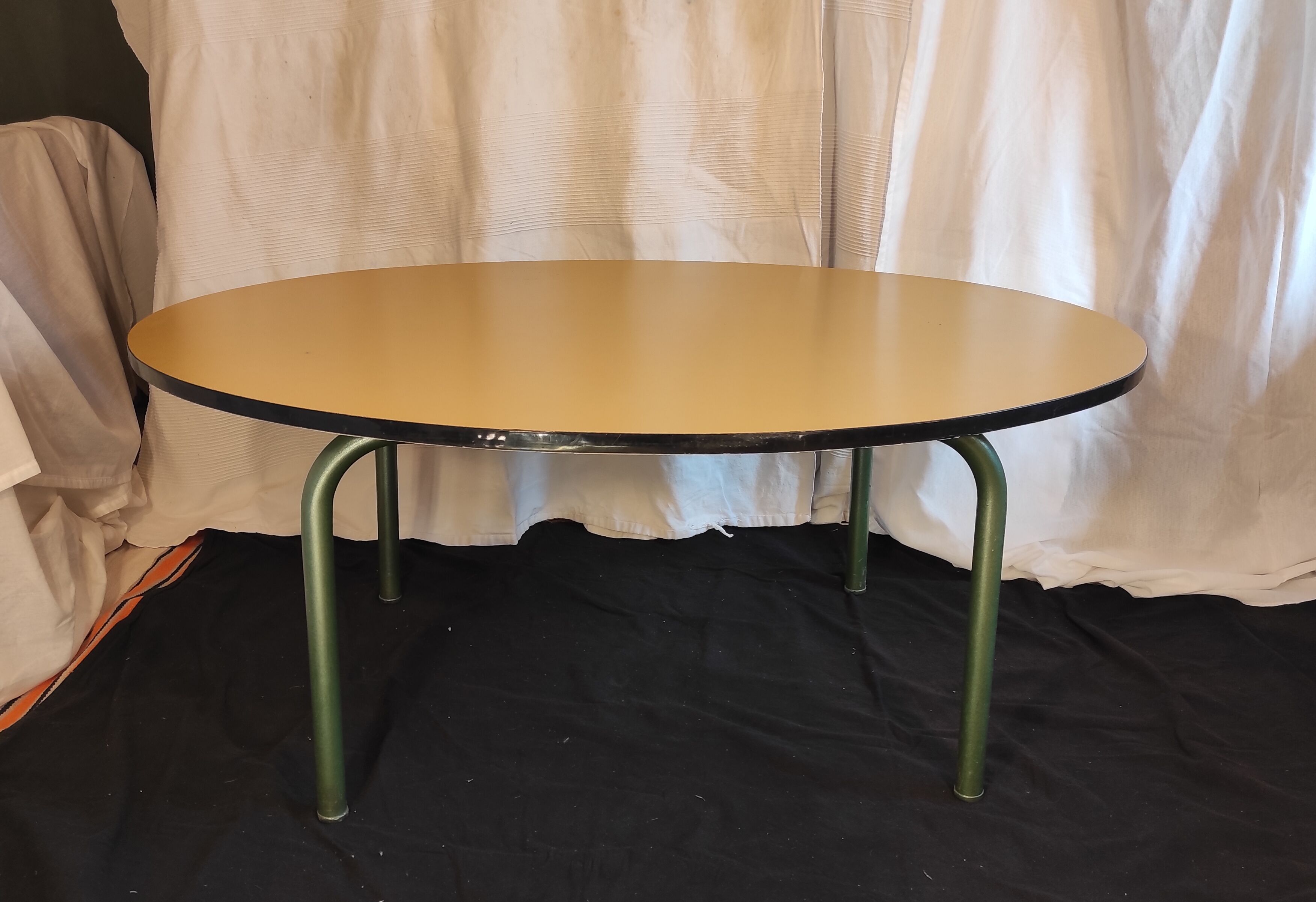 Yellow formica coffee table 1970