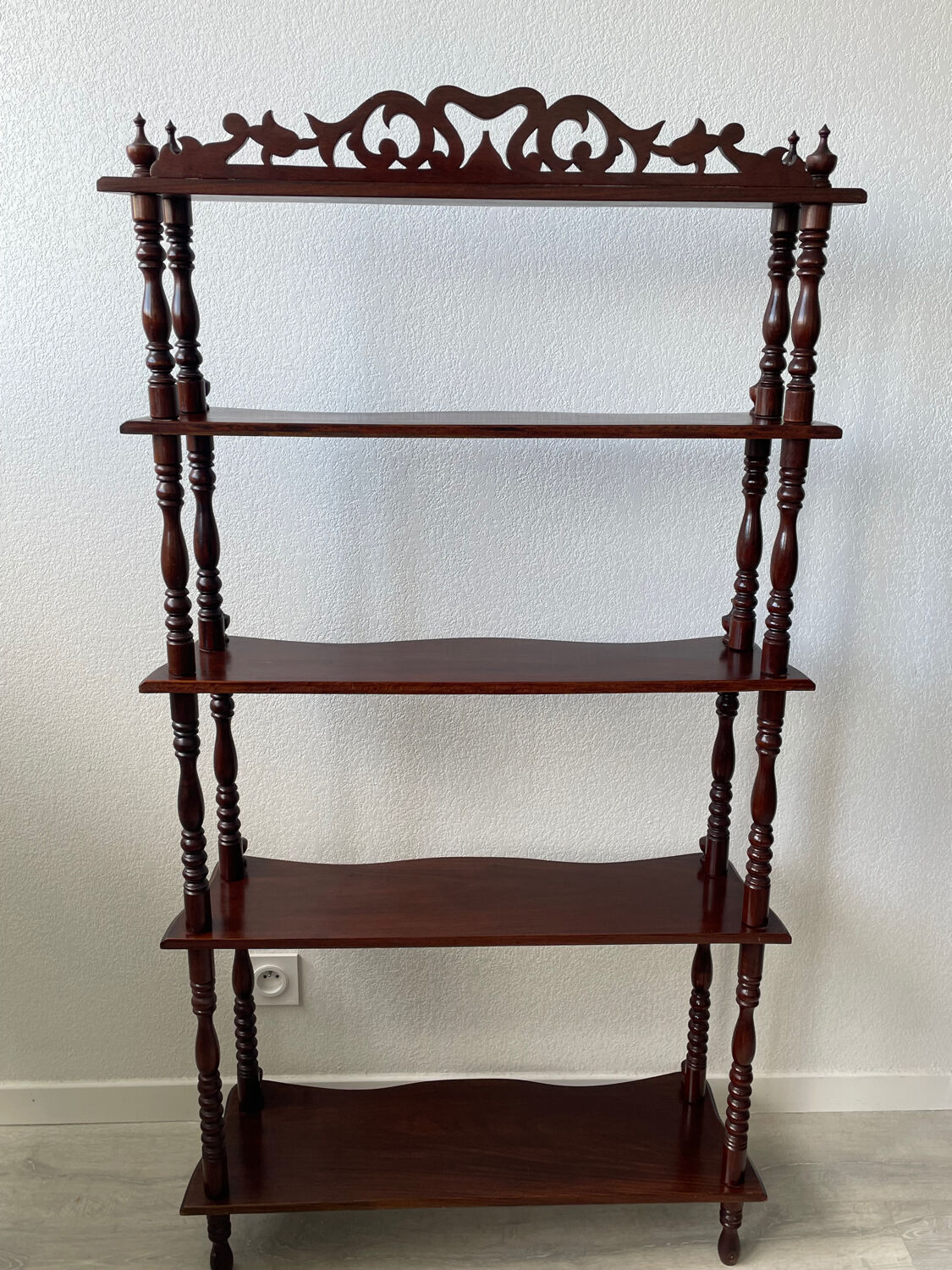 Library - turned wooden shelf