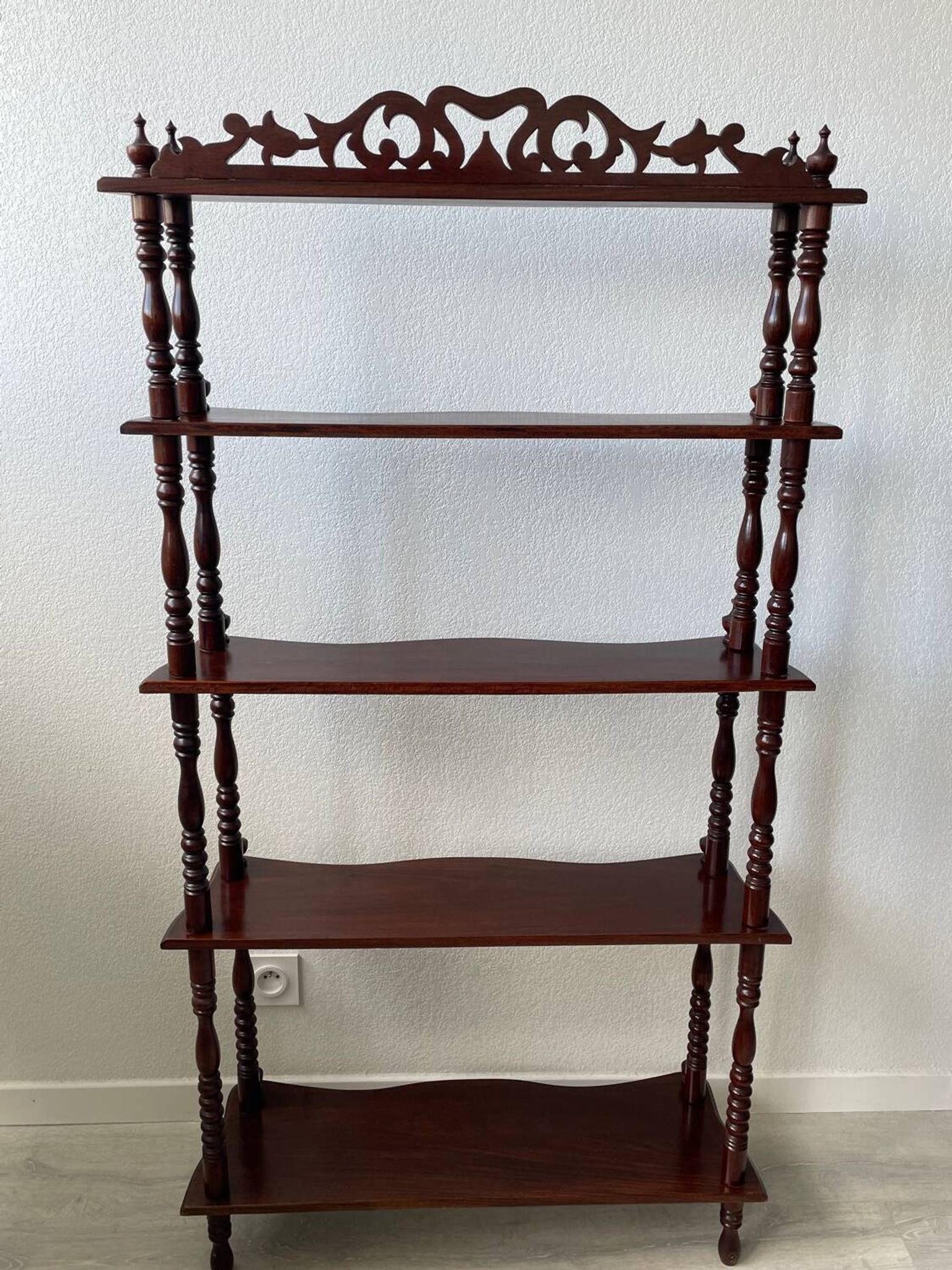 Library - turned wooden shelf
