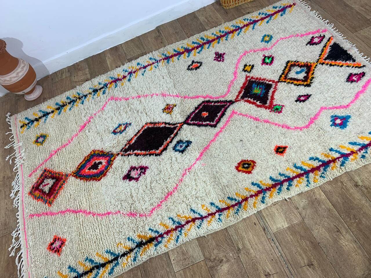 Handmade Moroccan Berber rug 240 x 147 cm