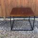 Table d'appoint minimaliste en bois & acier noir