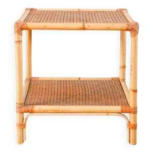 Table de chevet en rotin - 1960