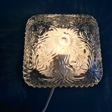 Molded glass hanging lamp