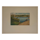 Lithograph by Henri Rivière The Trieux at Kermarie