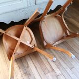 Set of 2 wooden bistro chairs