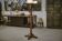 Coat rack in elm and pine from the 1950s.