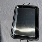 Classic silver tray with pearl stripe frieze