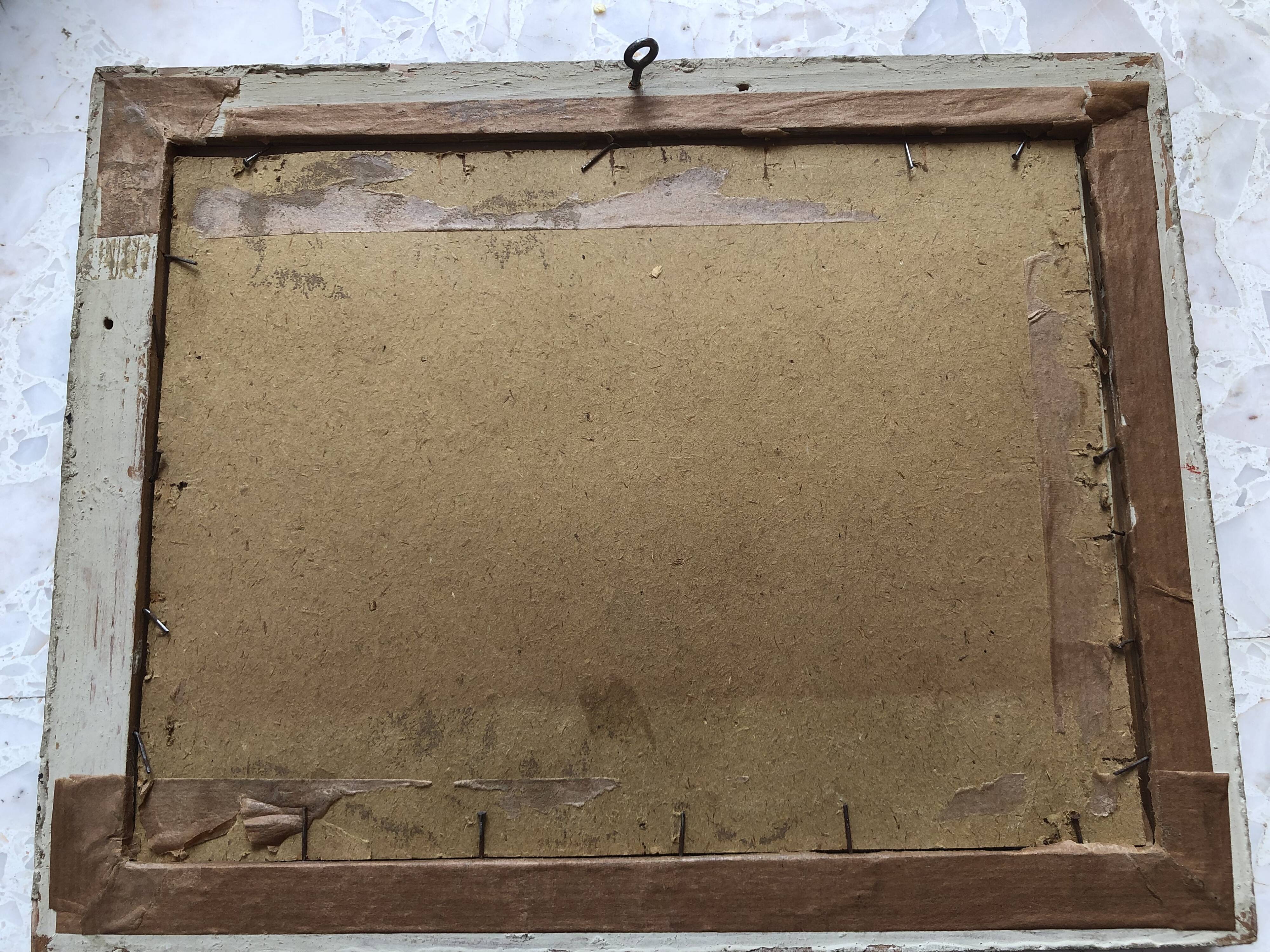 Watercolor on paper: rue des bernardins paris signed rouxel 1944, frame, quai tournelle seine 75