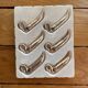 Silver metal swan knife holder