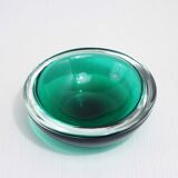 Green Murano glass ashtray