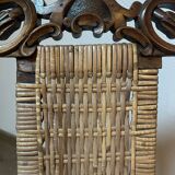 Victorian folding chair 19th century Gothic caning Art & Craft