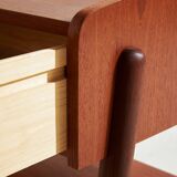 Restored teak nightstand