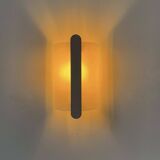 Vintage opaline glass wall light, Delmas France 1970