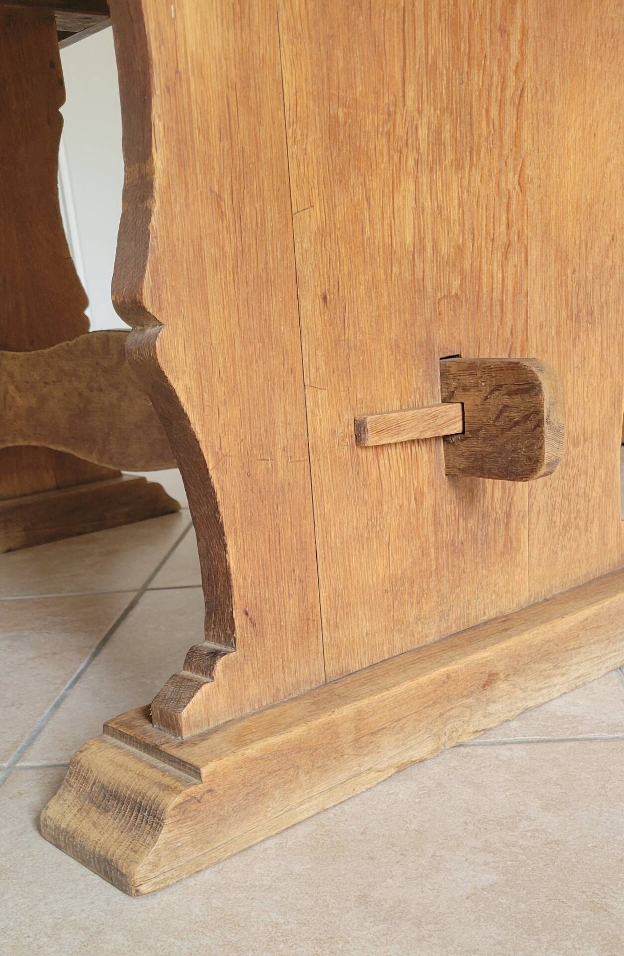 Monastery dining table, farmhouse, solid oak, antique vintage.