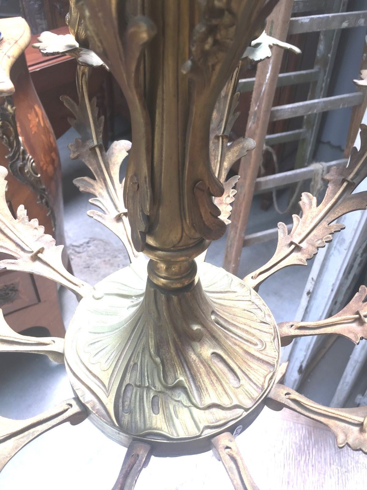 Chandelier style Louis XV solid bronze