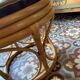 Vintage rattan pouf
