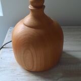 Raw wood lamp base