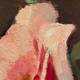 Painting bouquet of roses signed Primo Dolzan